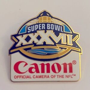 Canon Super Bowl XXXVII Pin - Gold, Blue, Red
